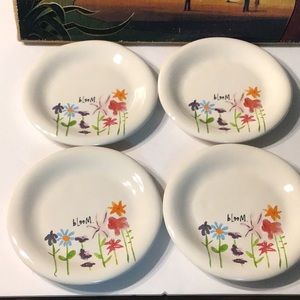 Rae Dunn set of four small plates New